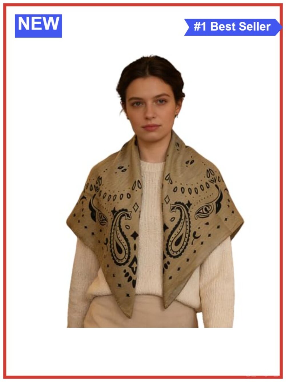 Large Square Head Scarf 100% Polyester Hair Wrap Shawl Bandana for Women